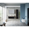 Пенал VITRA METROPOLE правосторонний, цвет сливовое дерево, фасад черное акриловое стекло 58203