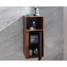 Средний шкаф VITRA METROPOLE левосторонний, 40 см, цвет сливовое дерево, фасад черное акриловое стекло 58208